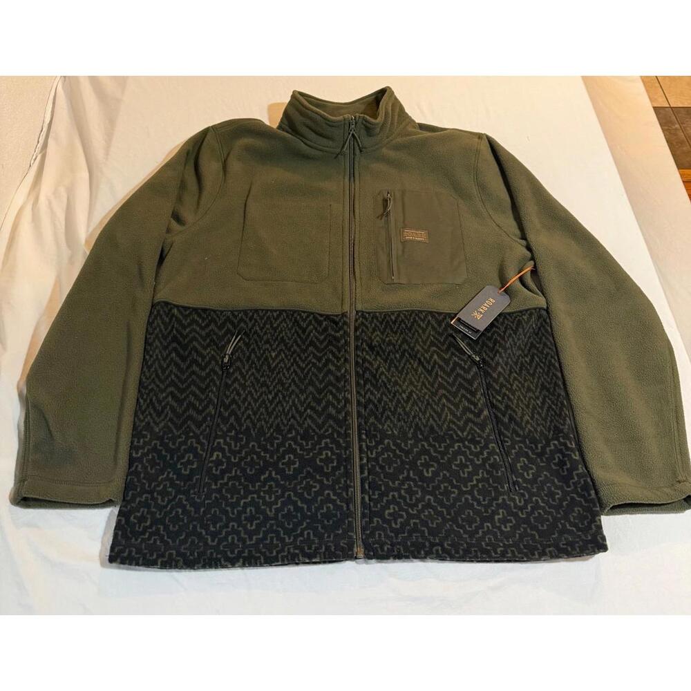 NWT Roark Men’s Landfall Full Zip‎ Fleece Jacket Sweater Size XL